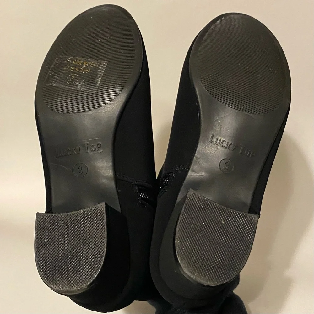 Kid’s Black Dressy Heeled Ankle Boots (Worn Only Once)